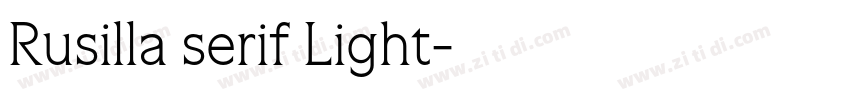 Rusilla serif Light字体转换